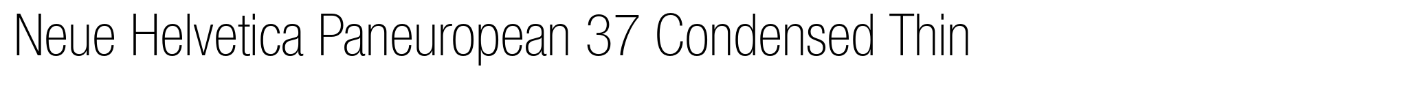 Neue Helvetica Paneuropean 37 Condensed Thin image